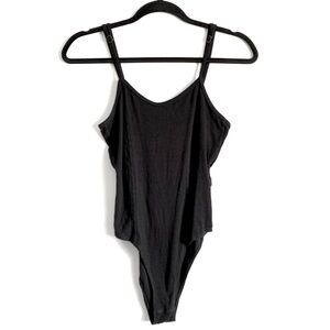 Stillwater Black Ribbed Bodysuit